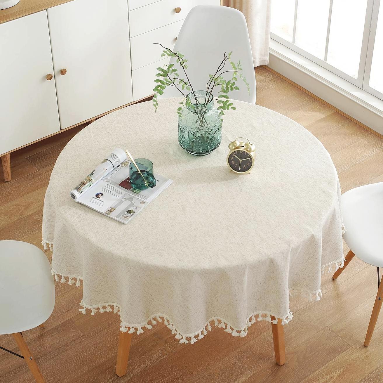 Round Tablecloth Cotton Linen Tassel Table Cover For Kitchen Dinner Table Decora Solid Color Dust-Proof Shrink-Proof Tablecloth Round 110CM льняной
Round Tablecloth Cotton Linen Tassel Table Cover For Kitchen Dinner Table Decora Solid Color Dust-Proof Shrink-Proof Tablecloth Round 110CM льняной