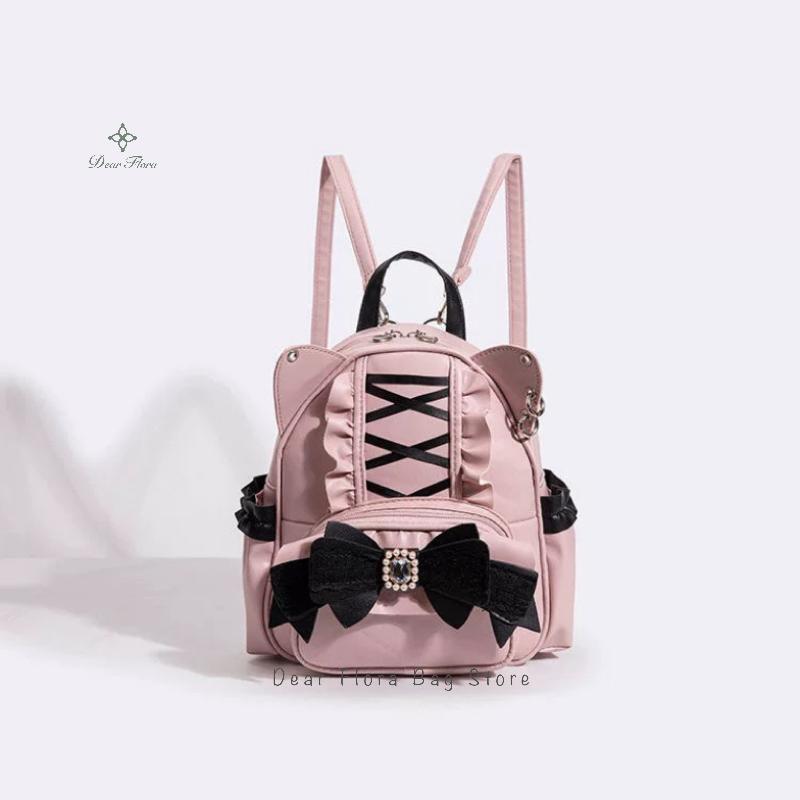 New Fashion Cute Cat Ear Backpacks Lace Bow Decoration Sweet Women Y2K Punk Knapsack Lolita Girls Large Capacity School Rucksack 25x20x9cm рожевий
New Fashion Cute Cat Ear Backpacks Lace Bow Decoration Sweet Women Y2K Punk Knapsack Lolita Girls Large Capacity School Rucksack 25x20x9cm рожевий