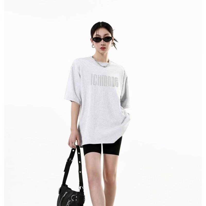 ICH MODE Women s American Retro Heavyweight Loose Short-Sleeve T-Shirt
ICH MODE Women s American Retro Heavyweight Loose Short-Sleeve T-Shirt