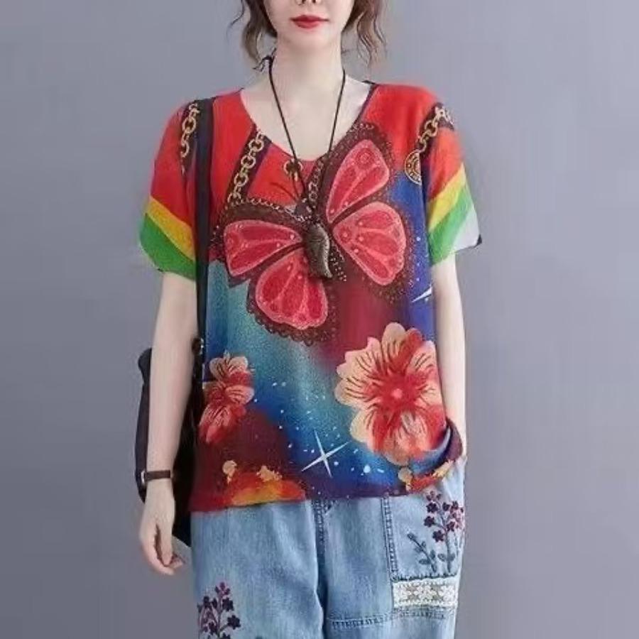 Літо, осінь, модний в’язаний одяг, вінтажний квітковий принт Harajuku, ретро, жіночі светри з круглим вирізом і напіврукавом, жіночі вільні пуловери 3XL
Літо, осінь, модний в’язаний одяг, вінтажний квітковий принт Harajuku, ретро, жіночі светри з круглим вирізом і напіврукавом, жіночі вільні пуловери 3XL