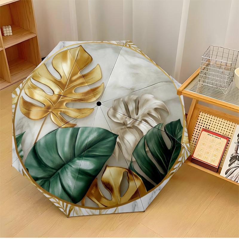 Golden Leaf Art Design Printed umbrella windproof folding umbrella portable sun and rain umbrella suitable for gifting
Golden Leaf Art Design Printed umbrella windproof folding umbrella portable sun and rain umbrella suitable for gifting