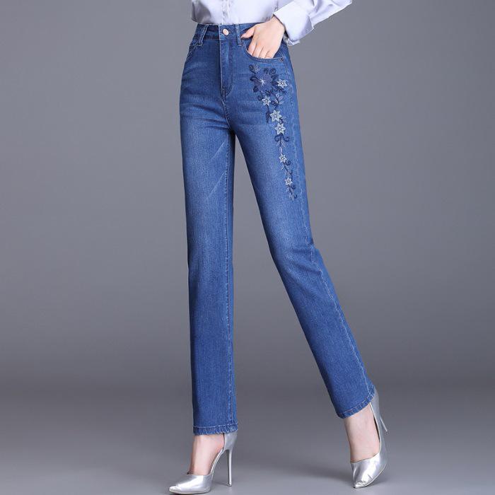 2025 Autumn High-Waisted Slimming Retro Embroidered Stretch Straight-Leg Pants Size 31 темно-синього кольору
2025 Autumn High-Waisted Slimming Retro Embroidered Stretch Straight-Leg Pants Size 31 темно-синього кольору