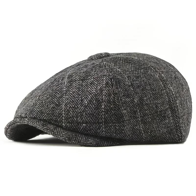 Retro Newsboy Caps Men British Painters Hats Spring Autumn Berets Herringbone Grid with Red Line Flat Cap Hip Hop Berets сірий
Retro Newsboy Caps Men British Painters Hats Spring Autumn Berets Herringbone Grid with Red Line Flat Cap Hip Hop Berets сірий