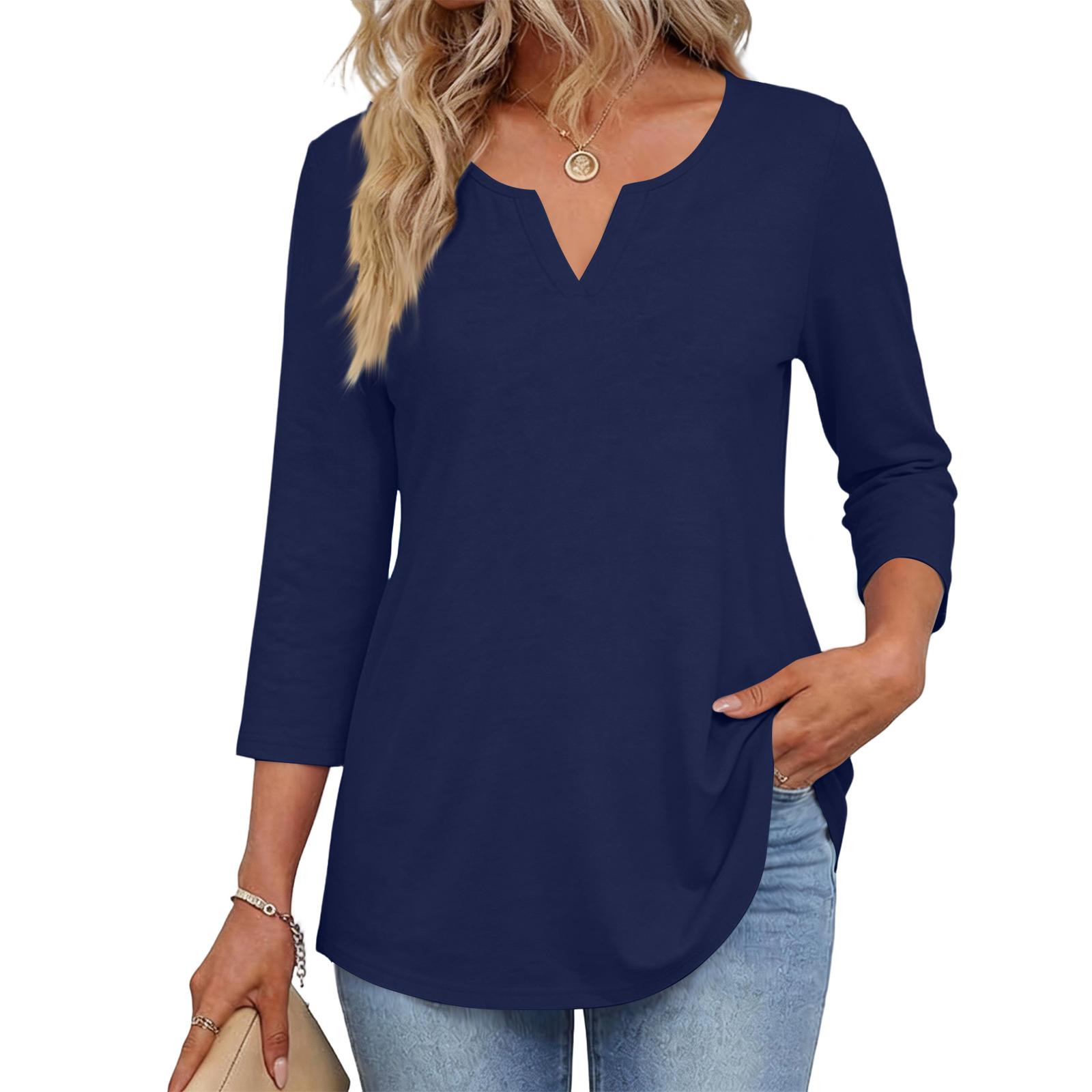 Women s Fashionable Casual V-neck Round Neck 3/4 Sleeve Top XL
Women s Fashionable Casual V-neck Round Neck 3/4 Sleeve Top XL