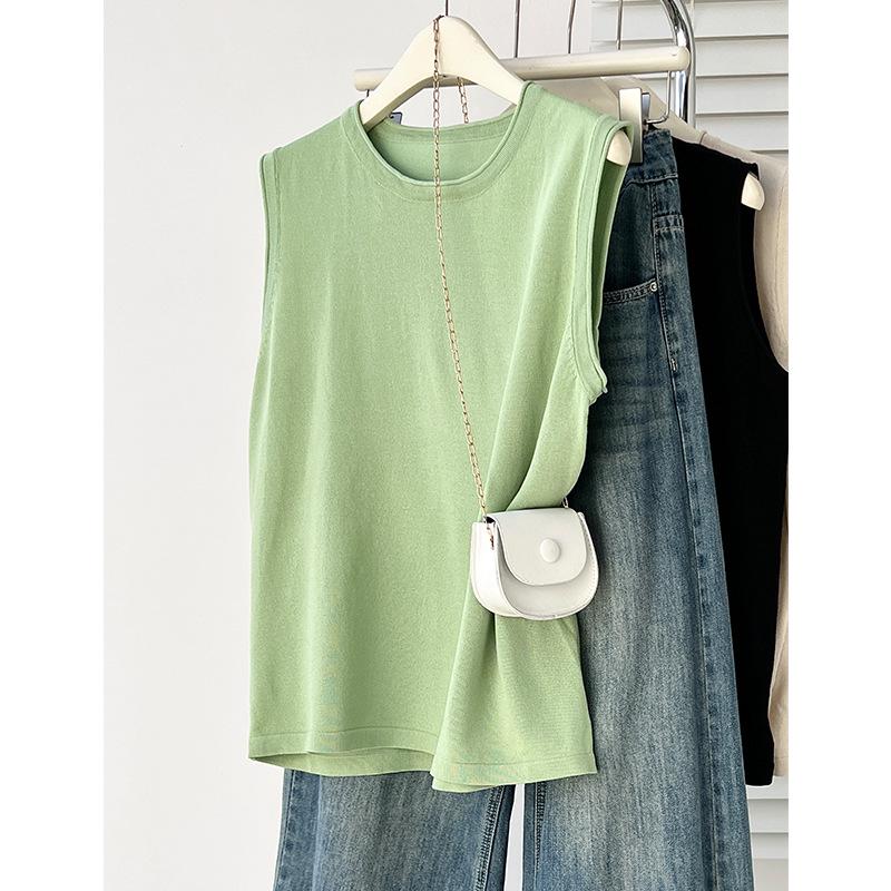 Plus Size Women s Versatile Sleeveless Round Neck Top - Summer Vest with Concealed Side Coverage XL (100-135 jin) зелений
Plus Size Women s Versatile Sleeveless Round Neck Top - Summer Vest with Concealed Side Coverage XL (100-135 jin) зелений