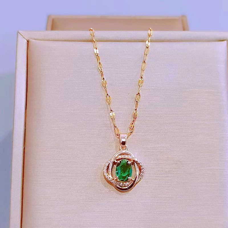 Модные ожерелья из нержавеющей стали золотого цвета для женщин, модное ожерелье с подвеской в виде цветов и циркона, ювелирные изделия, аксессуары для вечеринок золотой
Модные ожерелья из нержавеющей стали золотого цвета для женщин, модное ожерелье с подвеской в виде цветов и циркона, ювелирные изделия, аксессуары для вечеринок золотой