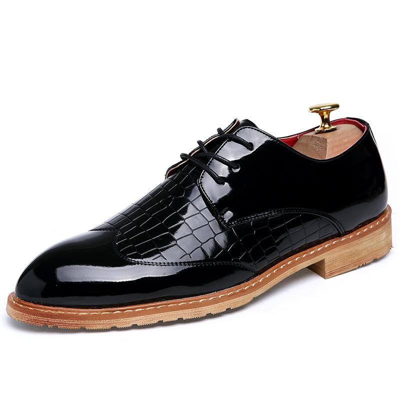New Men s Solid - Color Patent Leather Oxford Shoe Crocodile Print Formal Shoe Fashionable Lace-Up Business Wedding Party Shoes 48 чорний
New Men s Solid - Color Patent Leather Oxford Shoe Crocodile Print Formal Shoe Fashionable Lace-Up Business Wedding Party Shoes 48 чорний