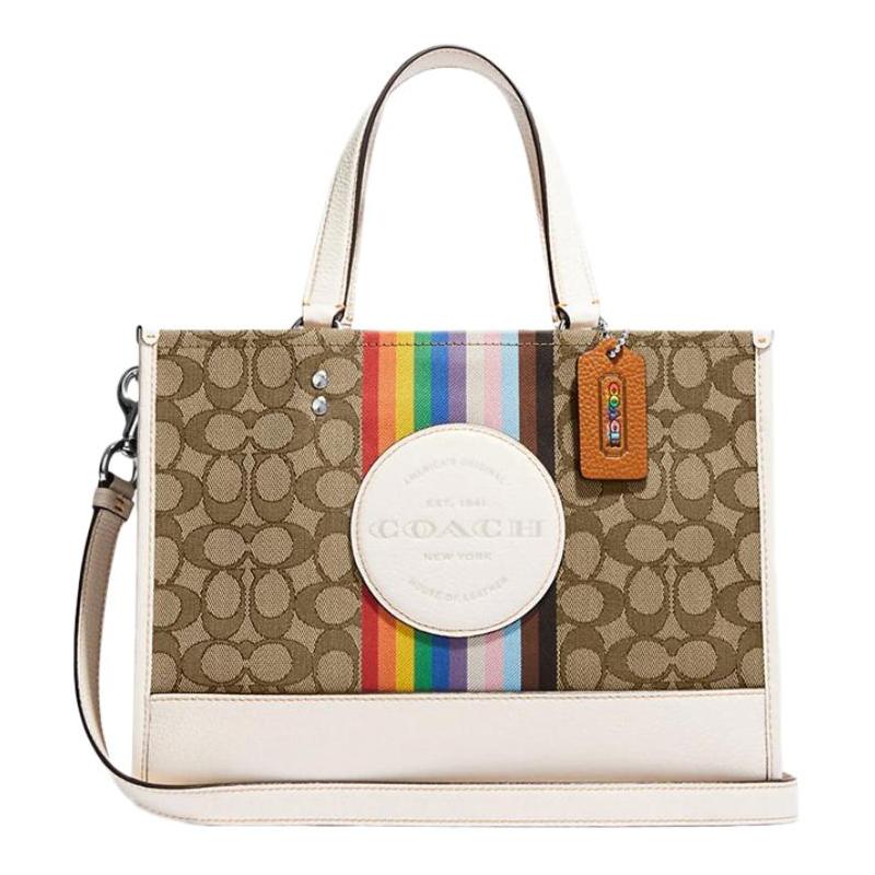 COACH handbag 29 Logo patch rainbow stripe classic presbyopia fabric with leather Tote bag shopping bag tote bag shoulder large size women s brown білий
COACH handbag 29 Logo patch rainbow stripe classic presbyopia fabric with leather Tote bag shopping bag tote bag shoulder large size women s brown білий