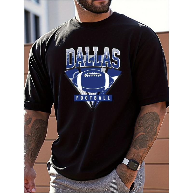 Мужская футболка Dallas Football с графическим принтом, оверсайз, свободный крой, черная с бело-синим принтом. Идеально подходит для спортивной повседневной одежды и активного отдыха. Подарок S чёрный
Мужская футболка Dallas Football с графическим принтом, оверсайз, свободный крой, черная с бело-синим принтом. Идеально подходит для спортивной повседневной одежды и активного отдыха. Подарок S чёрный