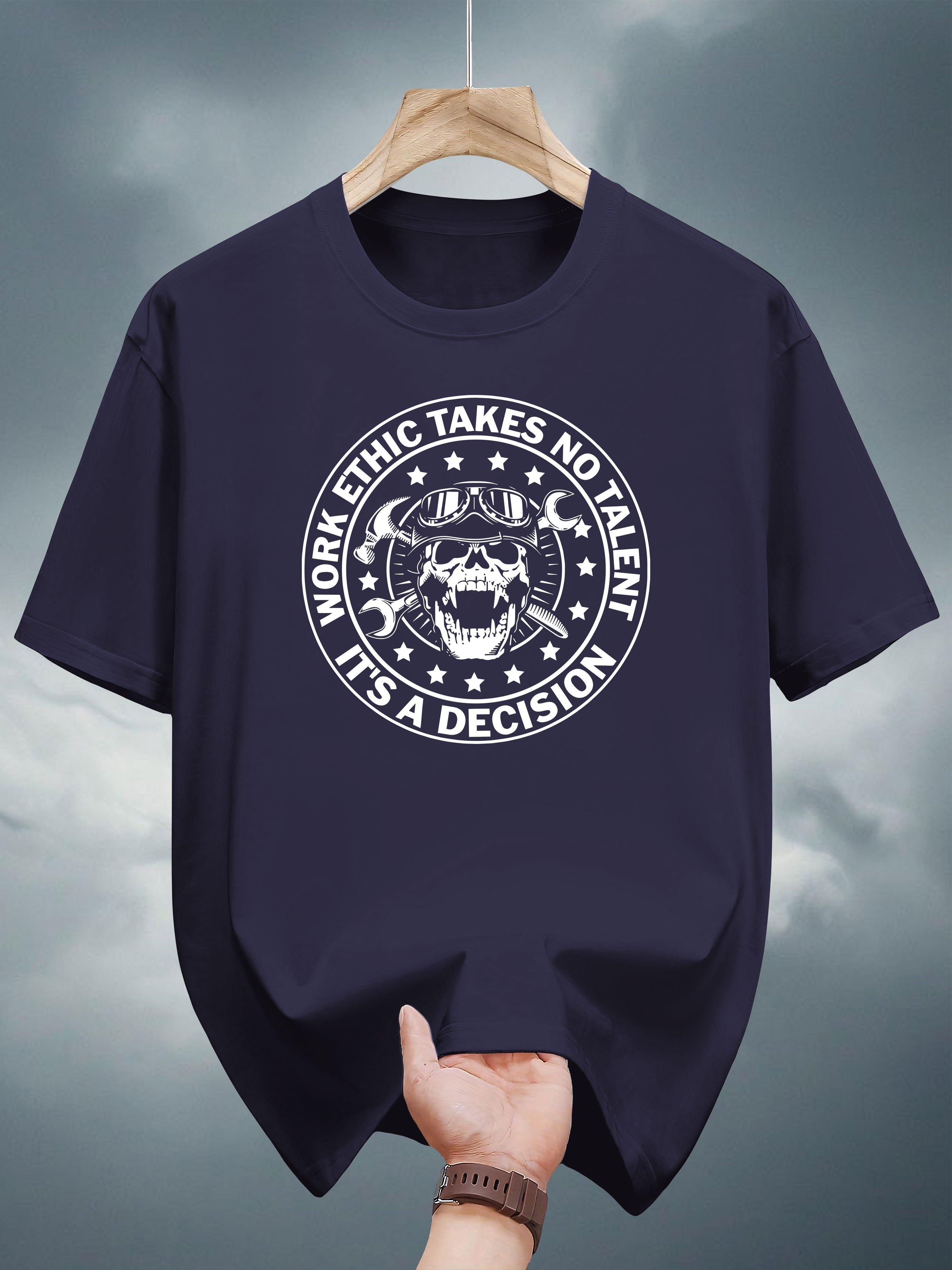 Graphic T-shirt - Work Ethic Takes No Decision Skull & Stars Design S
Graphic T-shirt - Work Ethic Takes No Decision Skull & Stars Design S