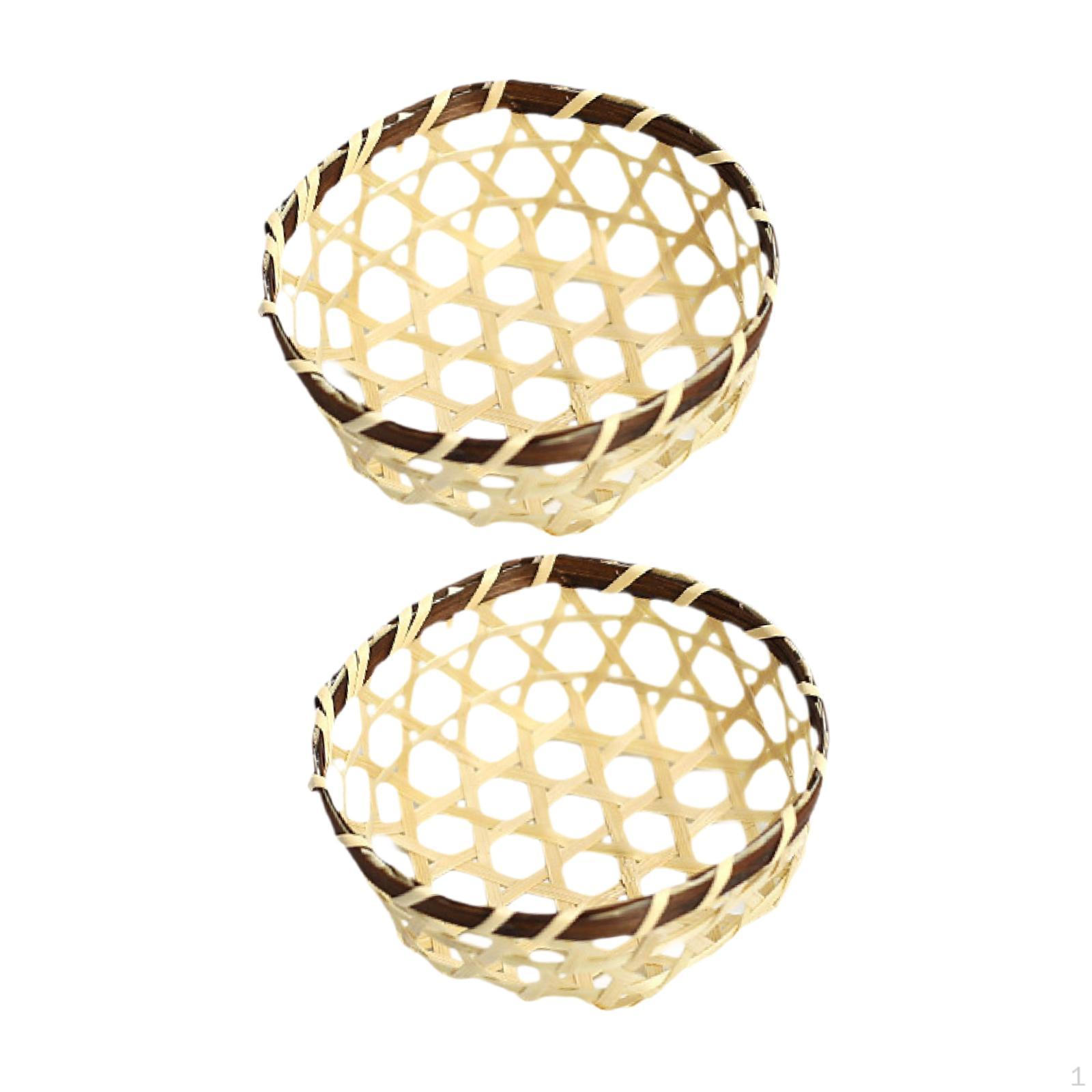 2 шт., бамбуковая сервировочная корзина, поднос, тканые корзины, мини, ручная работа, многофункциональные деревенские декоративные 9cm Round
2 шт., бамбуковая сервировочная корзина, поднос, тканые корзины, мини, ручная работа, многофункциональные деревенские декоративные 9cm Round