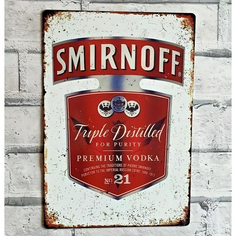 Vintage Smirnoff Bar Sign Large Rustic Metal Wall Decor with Triple Distilled for Purity and No 21 Design Home aluminum 20x30cm
Vintage Smirnoff Bar Sign Large Rustic Metal Wall Decor with Triple Distilled for Purity and No 21 Design Home aluminum 20x30cm