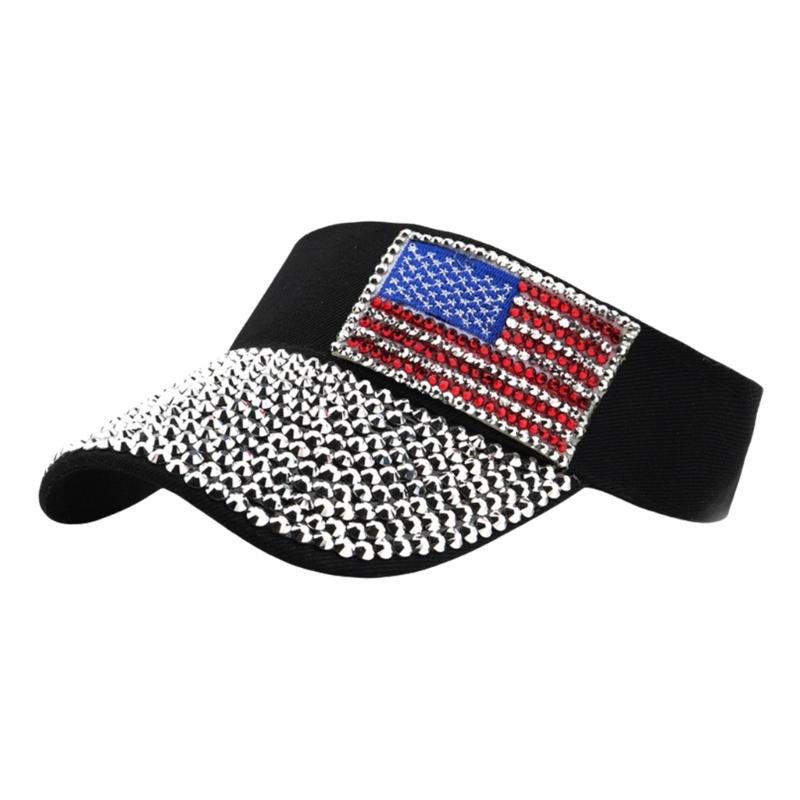Handmade Rhinestones Embellished American Flag Design Sun Hat Breathable Cotton Adjustable Headwear For Outdoor Event
Handmade Rhinestones Embellished American Flag Design Sun Hat Breathable Cotton Adjustable Headwear For Outdoor Event