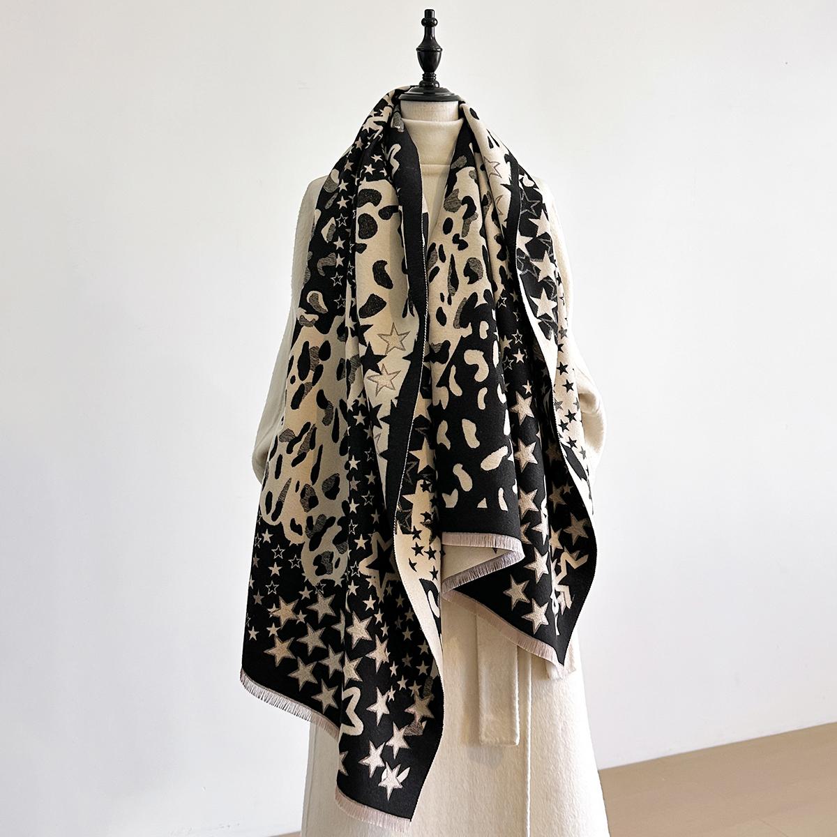 Women S Two-Sided Imitation Cashmere Scarf - Korean Star Style Leopard Pattern, Thickened Warm Soft Shawl For Ladies
Women S Two-Sided Imitation Cashmere Scarf - Korean Star Style Leopard Pattern, Thickened Warm Soft Shawl For Ladies