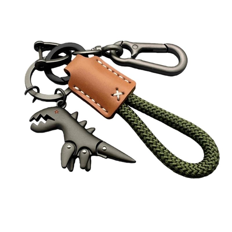 Sturdy Zinc Alloy Keyring Feature Braided Leather Rope and Cartoon Dinosaur Charm for Preventing Key Loss During Daily C
Sturdy Zinc Alloy Keyring Feature Braided Leather Rope and Cartoon Dinosaur Charm for Preventing Key Loss During Daily C