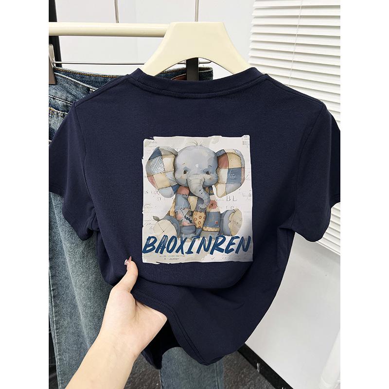 Women s Cartoon Print Slim Fit Navy Blue T-shirt - Summer 2024 Korean Style, Round Neck, Short Sleeve L
Women s Cartoon Print Slim Fit Navy Blue T-shirt - Summer 2024 Korean Style, Round Neck, Short Sleeve L