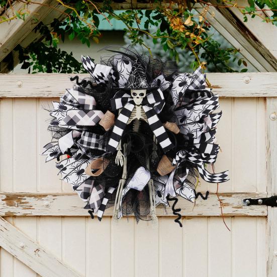 Halloween Skull Garland Witch Hat Skeleton Spider Mesh Wreath Creepy Door Hanging Decoration for Home Window Wall Farmhouse Decor чёрный
Halloween Skull Garland Witch Hat Skeleton Spider Mesh Wreath Creepy Door Hanging Decoration for Home Window Wall Farmhouse Decor чёрный