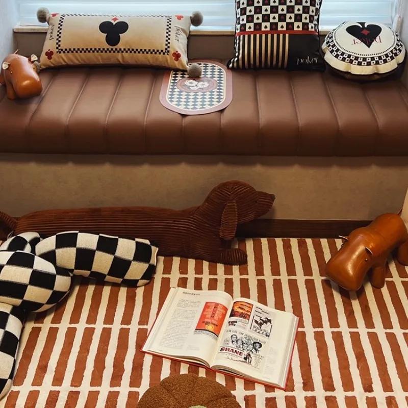 VIKAMA Nordic Style Checkered Carpet - Brown And White, Simple Design, For The Living Room Sofa Area Floor Mat, Home Decoration 80x160cm
VIKAMA Nordic Style Checkered Carpet - Brown And White, Simple Design, For The Living Room Sofa Area Floor Mat, Home Decoration 80x160cm