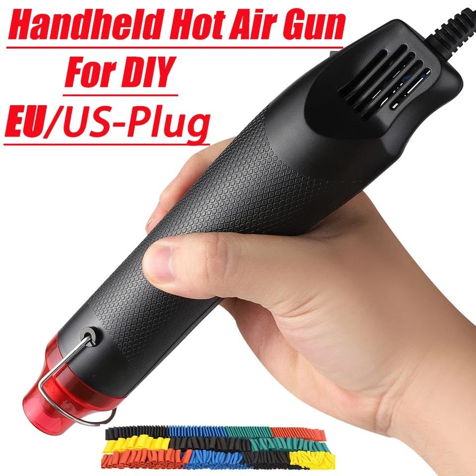 300W Electrical Mini Heat Gun Handheld Electric Power Hot Dryer Hot Air Gun with 300PCS Heat Shrink Butt for DIY Craft Embossing Shrink Wrapping PVC us plug
300W Electrical Mini Heat Gun Handheld Electric Power Hot Dryer Hot Air Gun with 300PCS Heat Shrink Butt for DIY Craft Embossing Shrink Wrapping PVC us plug