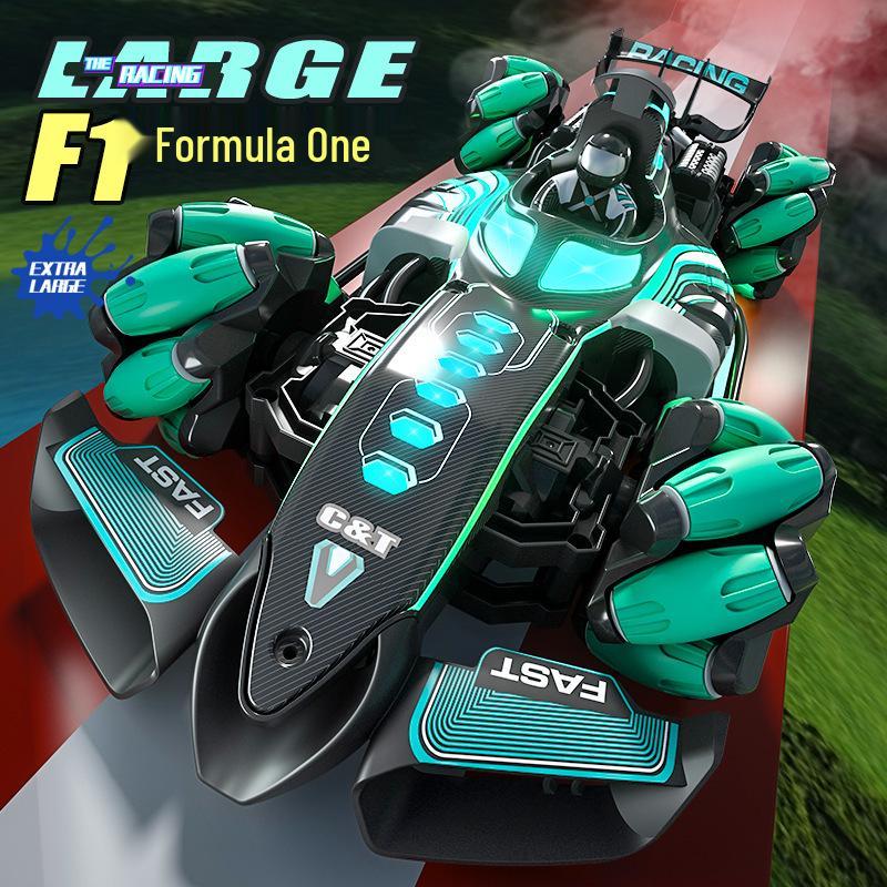 Трюковая машина F1 Formula RC с управлением жестами, подсветкой, функцией распыления и дрифтом 4WD - Детская игрушка на радиоуправлении Single Battery
Трюковая машина F1 Formula RC с управлением жестами, подсветкой, функцией распыления и дрифтом 4WD - Детская игрушка на радиоуправлении Single Battery