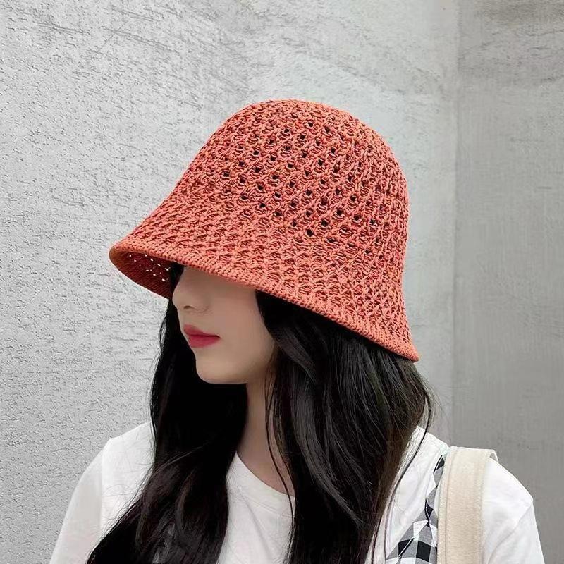 Female visor summer beach brim simple sunscreen hat travel vacation woven bucket bucket hat One size fits all brick червоний колір
Female visor summer beach brim simple sunscreen hat travel vacation woven bucket bucket hat One size fits all brick червоний колір