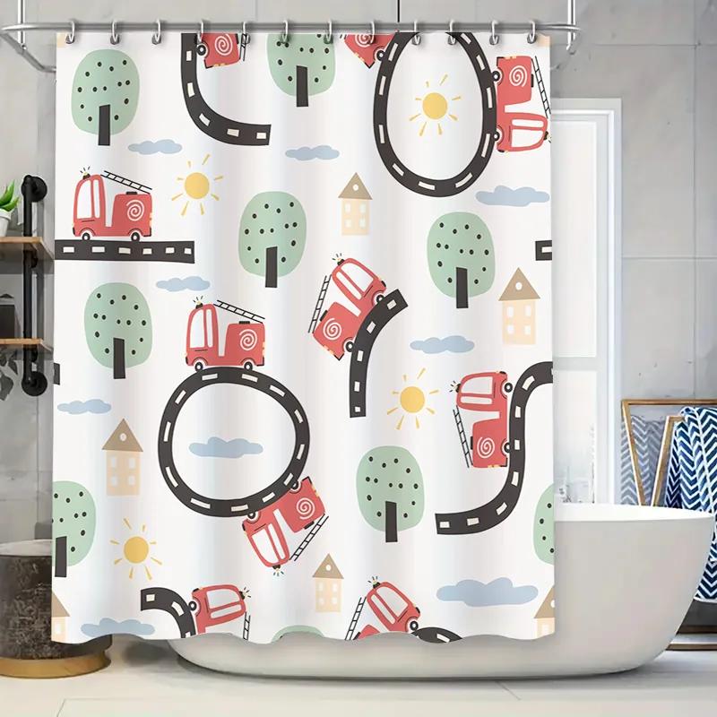 Игривая детская шторка для ванны Детские шторки для душа Декоративные с рисунком красного трактора и дерева Моющаяся ткань для ванной комнаты Перфе W90xH180cm
Игривая детская шторка для ванны Детские шторки для душа Декоративные с рисунком красного трактора и дерева Моющаяся ткань для ванной комнаты Перфе W90xH180cm