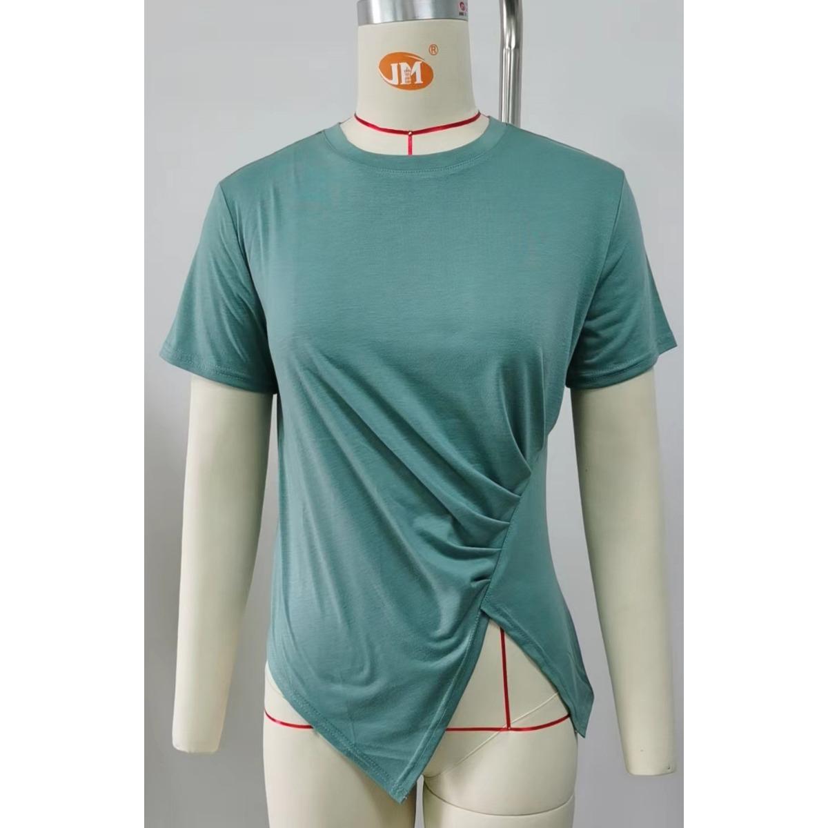 Summer Solid Color Loose Crew Neck Ruched Women s T-shirt Top for Amazon European American Cross-border Foreign Trade XXL
Summer Solid Color Loose Crew Neck Ruched Women s T-shirt Top for Amazon European American Cross-border Foreign Trade XXL