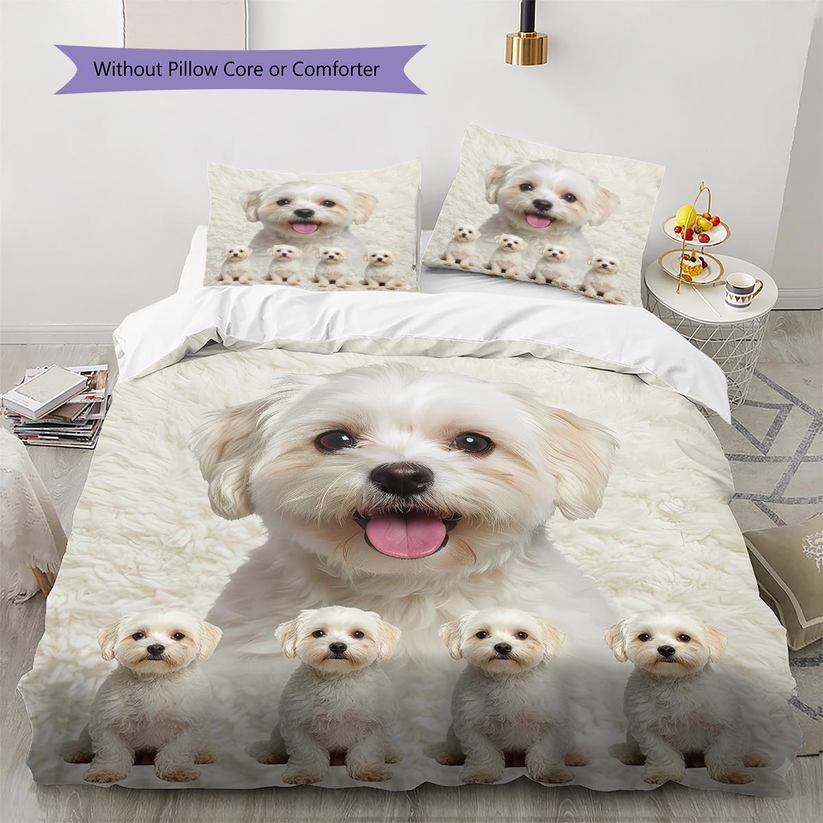 Lhasa Marejus Dog Pattern Bedding Quilt Set Quilt Cover Pillowcase Home Decoration Gift (1 * duvet cover + 2 * pillowcase, without core) 135x200cm
Lhasa Marejus Dog Pattern Bedding Quilt Set Quilt Cover Pillowcase Home Decoration Gift (1 * duvet cover + 2 * pillowcase, without core) 135x200cm