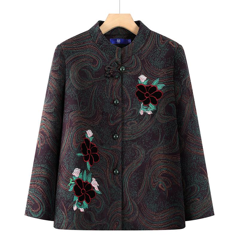 Spring/Autumn Tang Jacket for Women: New Embroidered Top for Moms & Grandmas 3XL (for 110-120 jin)
Spring/Autumn Tang Jacket for Women: New Embroidered Top for Moms & Grandmas 3XL (for 110-120 jin)