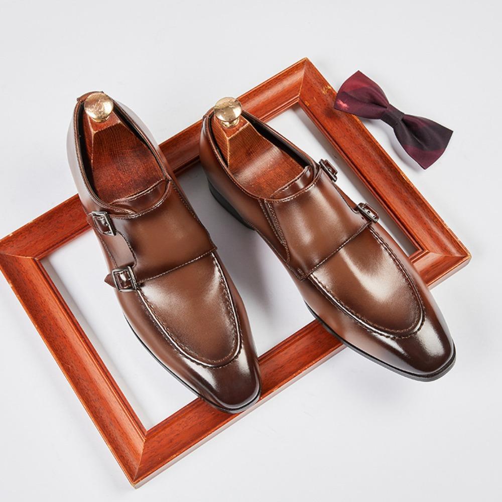 British Style Double Buckle Monk Shoes Men Business Dress Leather Office Shoes 45 колір світло кави
British Style Double Buckle Monk Shoes Men Business Dress Leather Office Shoes 45 колір світло кави