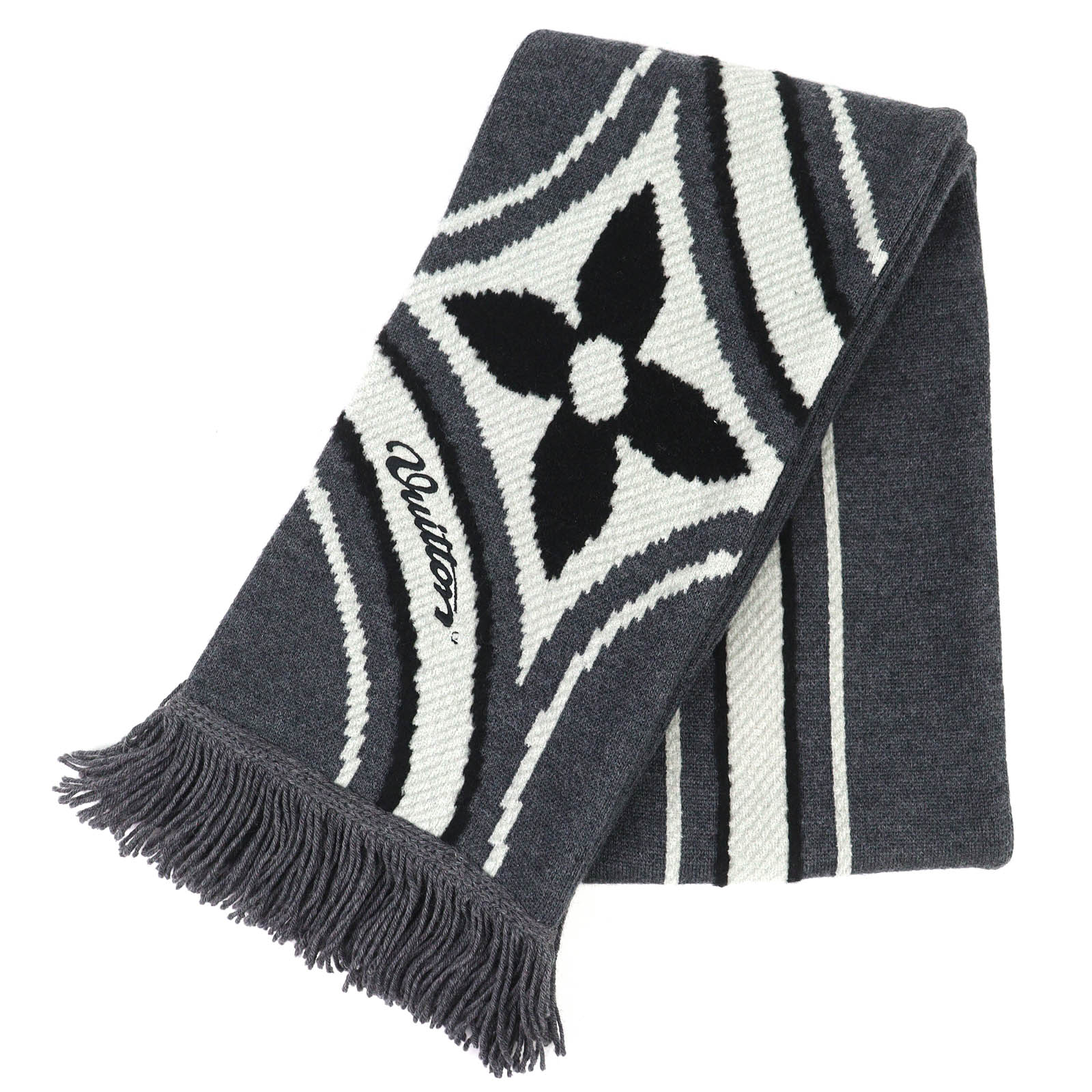 Excellent LOUIS VUITTON Scarf with graphic floral design fringe gray M97784 Used
Excellent LOUIS VUITTON Scarf with graphic floral design fringe gray M97784 Used