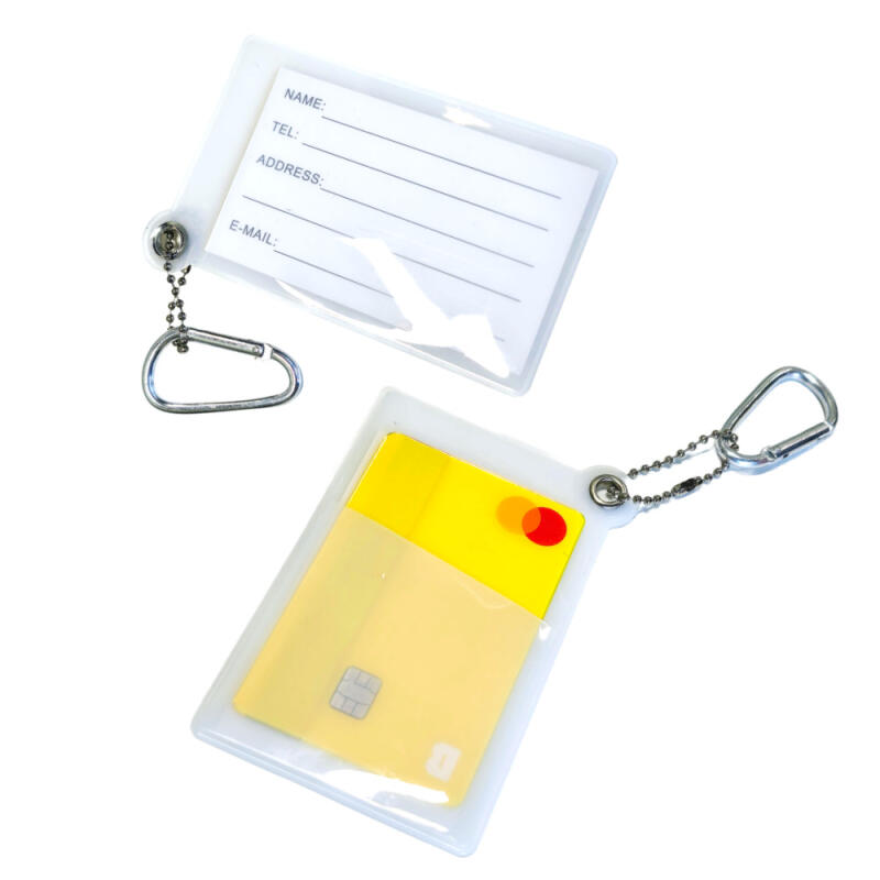 PVC double-sided pocket transportation card holder with ring
PVC double-sided pocket transportation card holder with ring