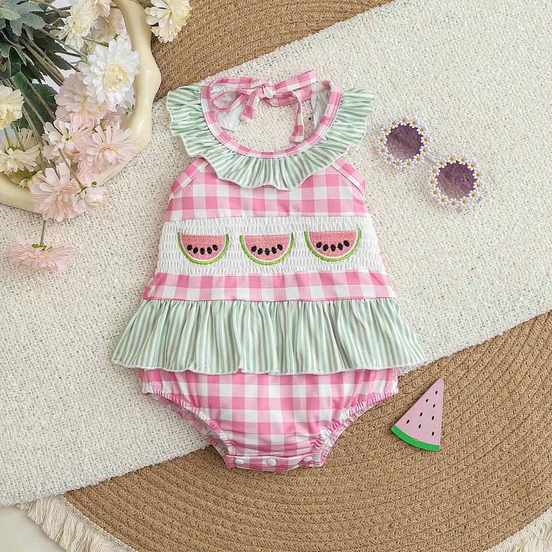 Pink Plaid Watermelon Embroidery Sleeveless Baby Romper with Lace Patchwork 12-18 Months рожевий
Pink Plaid Watermelon Embroidery Sleeveless Baby Romper with Lace Patchwork 12-18 Months рожевий