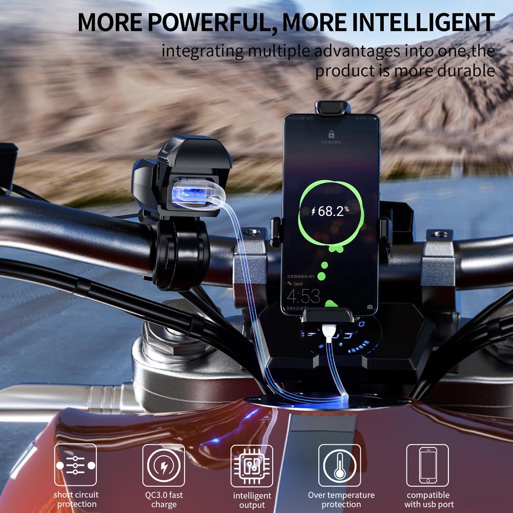 New Motorcycle USB Charger QC3.0 USB Type-C Handlebar Fast Charging Waterproof 9V-24V Socket Adapter Motorcycle Accessories
New Motorcycle USB Charger QC3.0 USB Type-C Handlebar Fast Charging Waterproof 9V-24V Socket Adapter Motorcycle Accessories