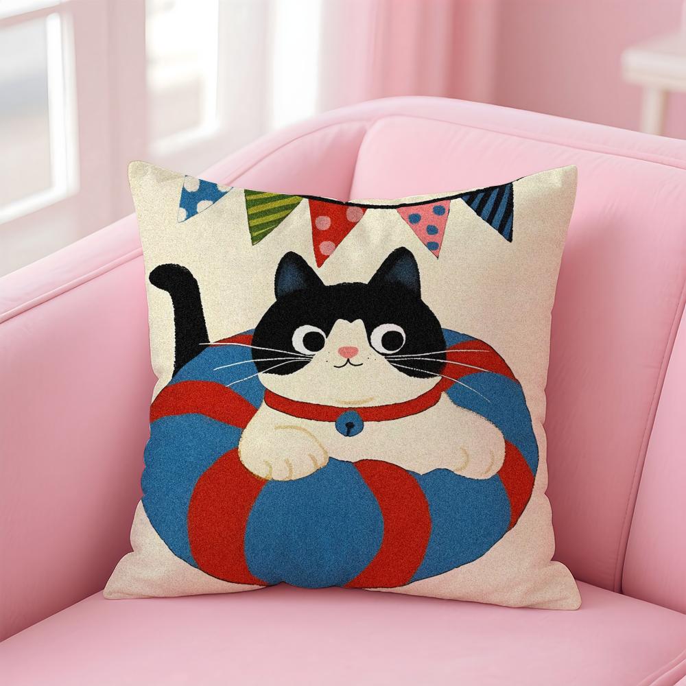Cartoon Cat Cute Cushion Cover Comfortable Reversible Pillow Cover Ideal for Car Sofa Bedroom & Beyond 12x12Inch
Cartoon Cat Cute Cushion Cover Comfortable Reversible Pillow Cover Ideal for Car Sofa Bedroom & Beyond 12x12Inch