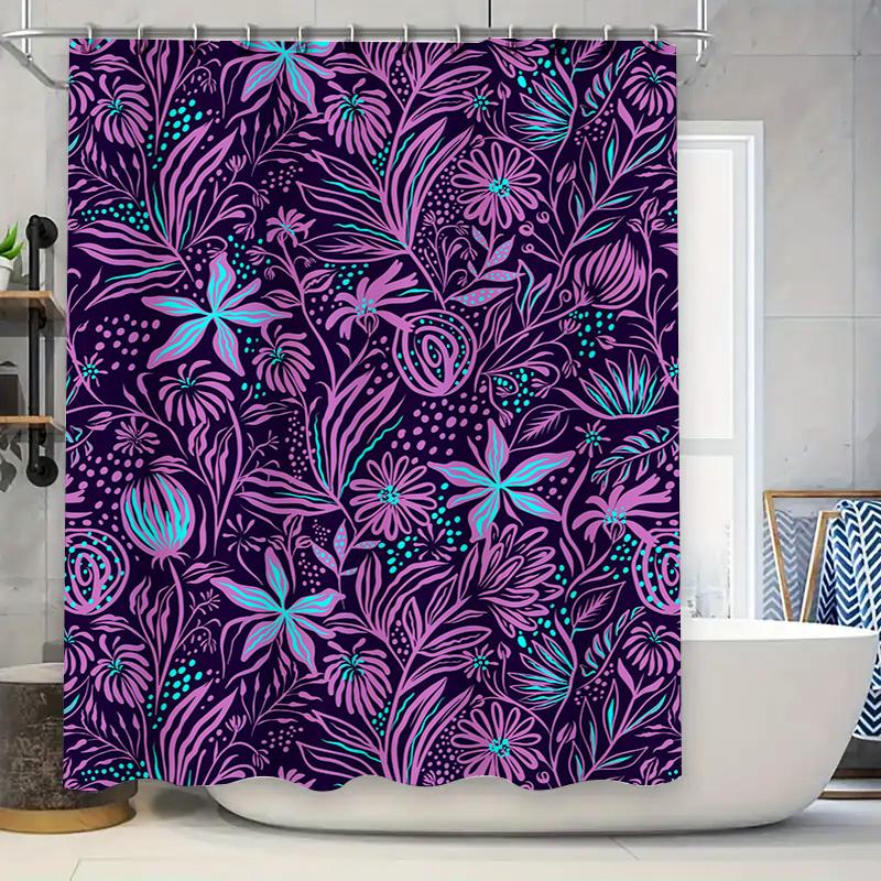 Purple Blue Floral Shower Curtain Waterproof Fabric Bath Decoration Modern Home Decor Luxury Bathroom Accessories W60H190(CM)-1 Pcs
Purple Blue Floral Shower Curtain Waterproof Fabric Bath Decoration Modern Home Decor Luxury Bathroom Accessories W60H190(CM)-1 Pcs