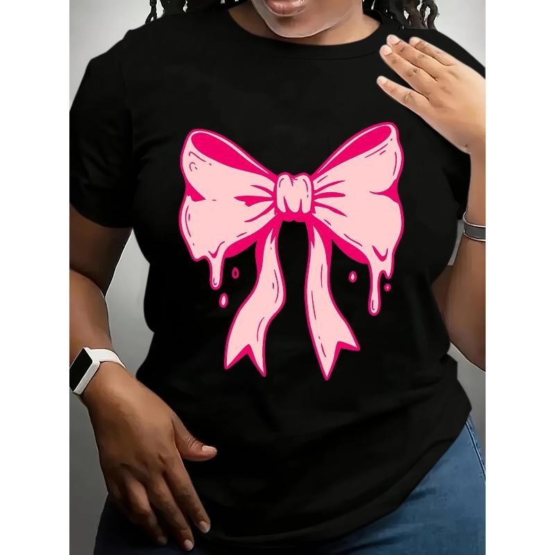 Plus Size - Plus Size - Plus Size Short-Sleeve Crew Neck Tee for Valentine S Day, Showcasing a Charming Pink Melting Bow Pattern, S чёрный
Plus Size - Plus Size - Plus Size Short-Sleeve Crew Neck Tee for Valentine S Day, Showcasing a Charming Pink Melting Bow Pattern, S чёрный