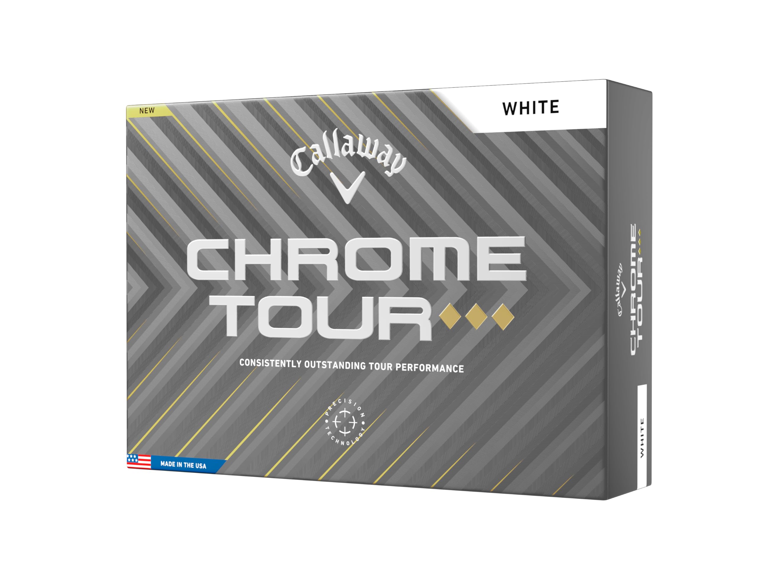 Callaway Chrome Tour Triple Diamond 25 Golf Balls, 1 Dozen (12 Balls), 4-Piece, White
Callaway Chrome Tour Triple Diamond 25 Golf Balls, 1 Dozen (12 Balls), 4-Piece, White