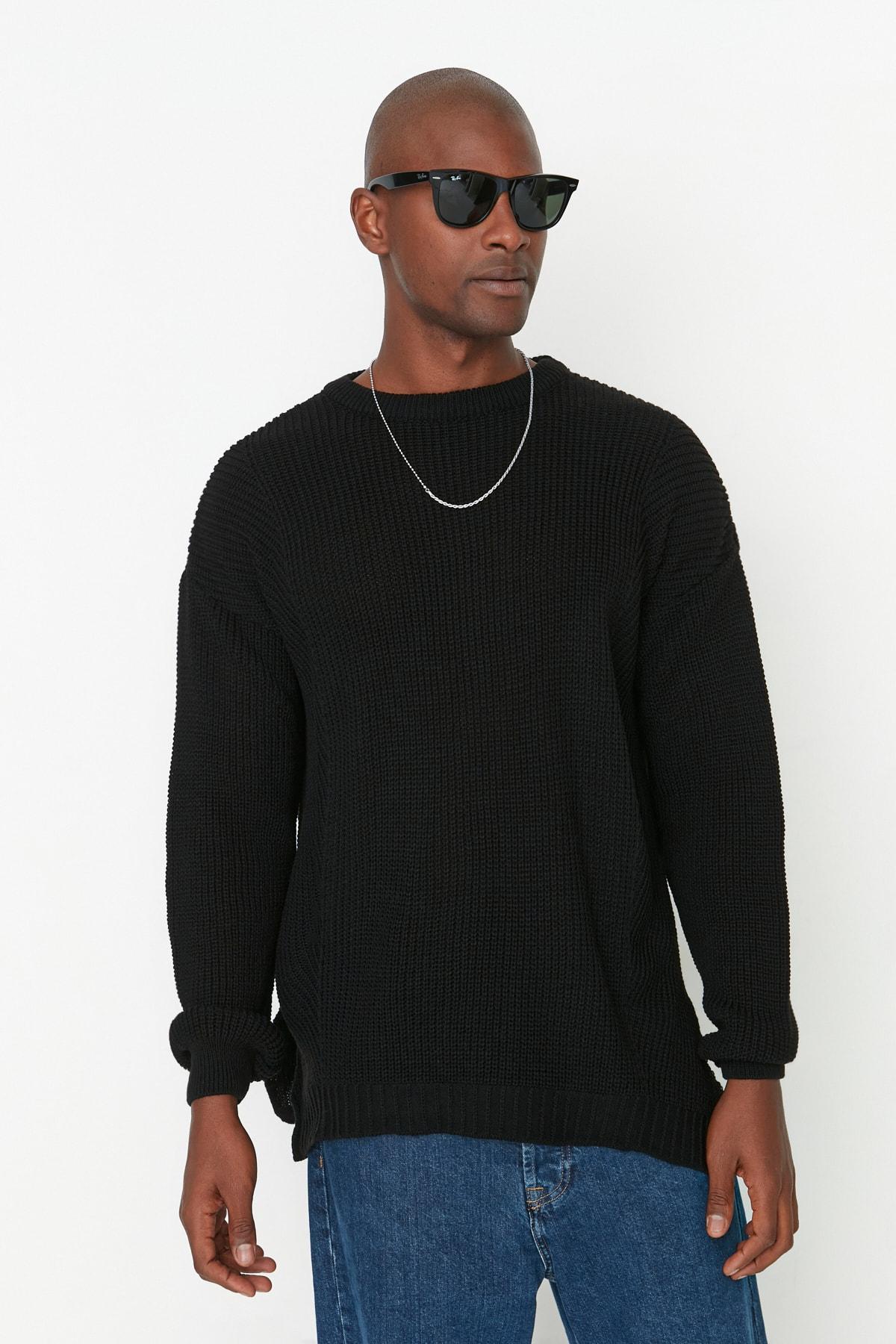 Men s Fashion New Sweater Black Oversize Fit Wide Fit Crew Neck Slit Knitwear Sweater L бежевий
Men s Fashion New Sweater Black Oversize Fit Wide Fit Crew Neck Slit Knitwear Sweater L бежевий
