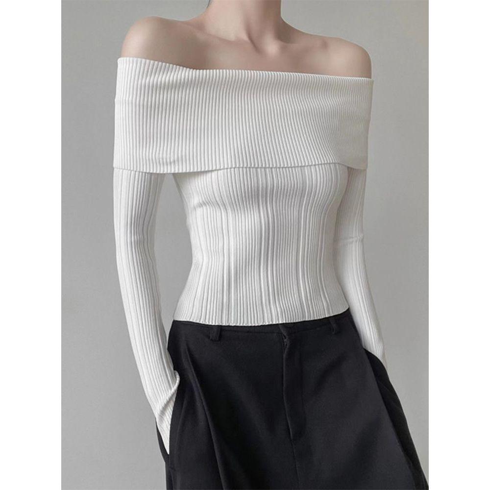Exquisite One-Shoulder Slimming Knit Sweater - Fashionable Long-Sleeve Slim Fit Top for Women One Size белый
Exquisite One-Shoulder Slimming Knit Sweater - Fashionable Long-Sleeve Slim Fit Top for Women One Size белый