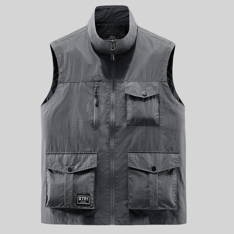 Мужской быстросохнущий жилет без рукавов с несколькими карманами для рыбалки и активного отдыха XL серый
Мужской быстросохнущий жилет без рукавов с несколькими карманами для рыбалки и активного отдыха XL серый