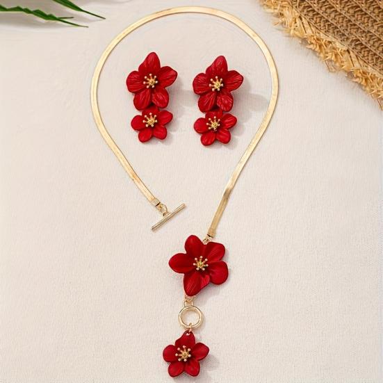 Flower Jewelry Set for Women Flower Pendant Necklace Dangle Earrings Set Floral Accessory for Wedding Dance білий
Flower Jewelry Set for Women Flower Pendant Necklace Dangle Earrings Set Floral Accessory for Wedding Dance білий