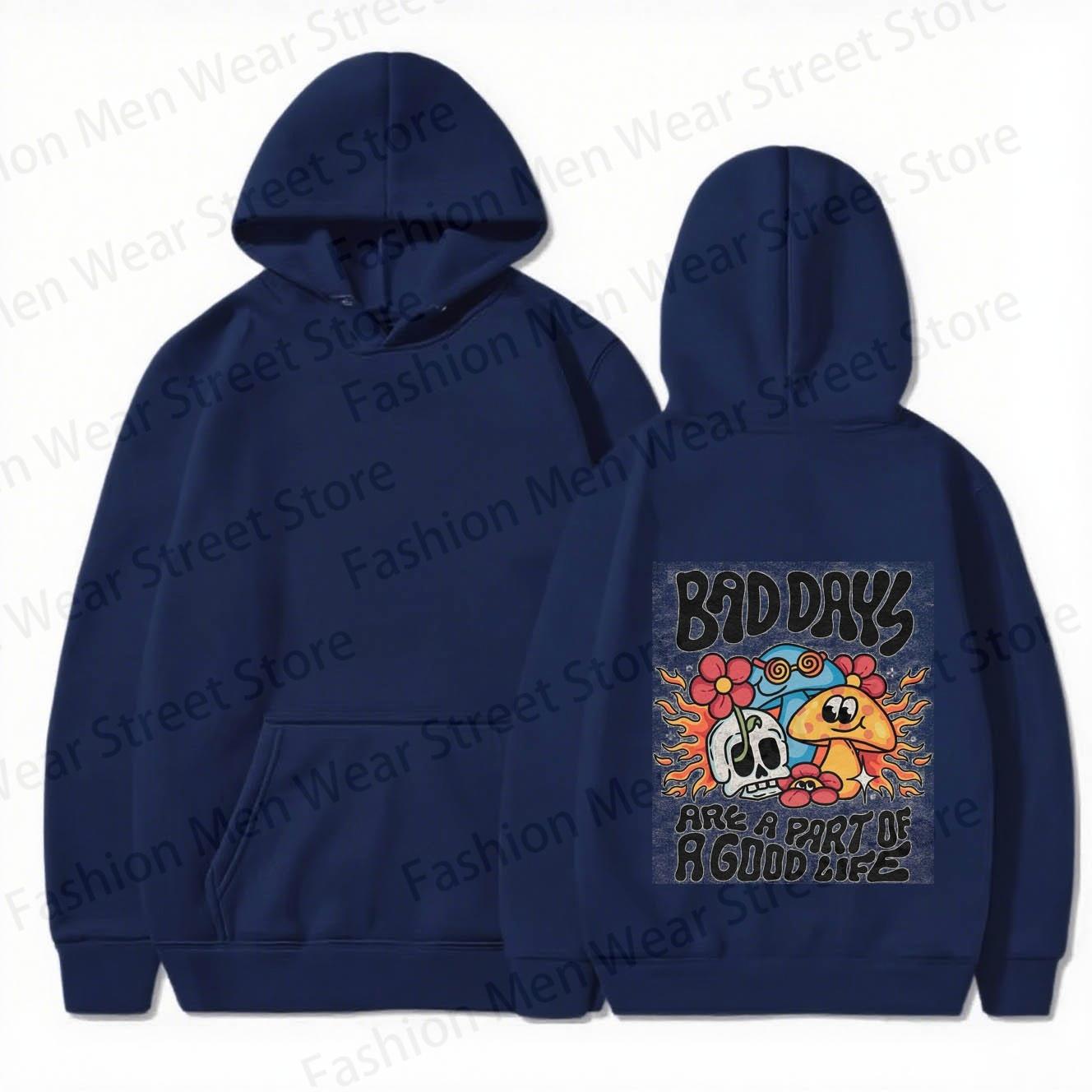 Men s Cotton Hoodie For Autumn And Winter With Bad Days Are A Part Of A Good Life Slogan And Retro Graphic Of Skull And Mushro 3XL
Men s Cotton Hoodie For Autumn And Winter With Bad Days Are A Part Of A Good Life Slogan And Retro Graphic Of Skull And Mushro 3XL