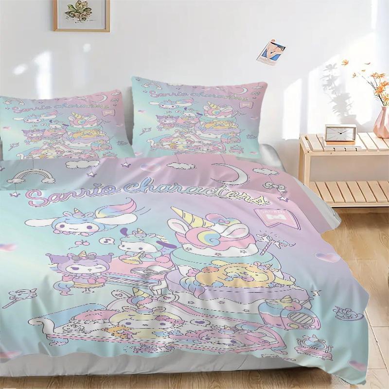 3pcs Dreamy Unicorn & Sanrio Characters Quilt Set Cartoon Themed Bed Quilt Set Lovely Character Bedroom Decor Bed Quilt Set Four Seasons (1 Cover 135x200cm
3pcs Dreamy Unicorn & Sanrio Characters Quilt Set Cartoon Themed Bed Quilt Set Lovely Character Bedroom Decor Bed Quilt Set Four Seasons (1 Cover 135x200cm