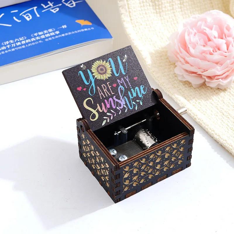 Antique Carved Music Box Color Printing Style You Are My Sunshine Wooden Music Box Retro Carving Hand Cranked Music Box
Antique Carved Music Box Color Printing Style You Are My Sunshine Wooden Music Box Retro Carving Hand Cranked Music Box
