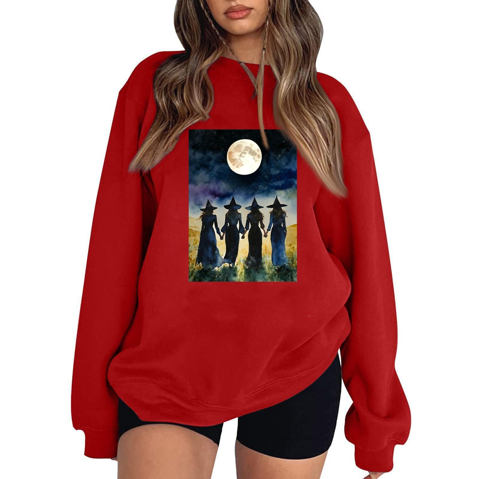 Женский повседневный свитер с круглым вырезом и длинными рукавами, топ с принтом на Хэллоуин, толстовка с длинными рукавами XL красный
Женский повседневный свитер с круглым вырезом и длинными рукавами, топ с принтом на Хэллоуин, толстовка с длинными рукавами XL красный