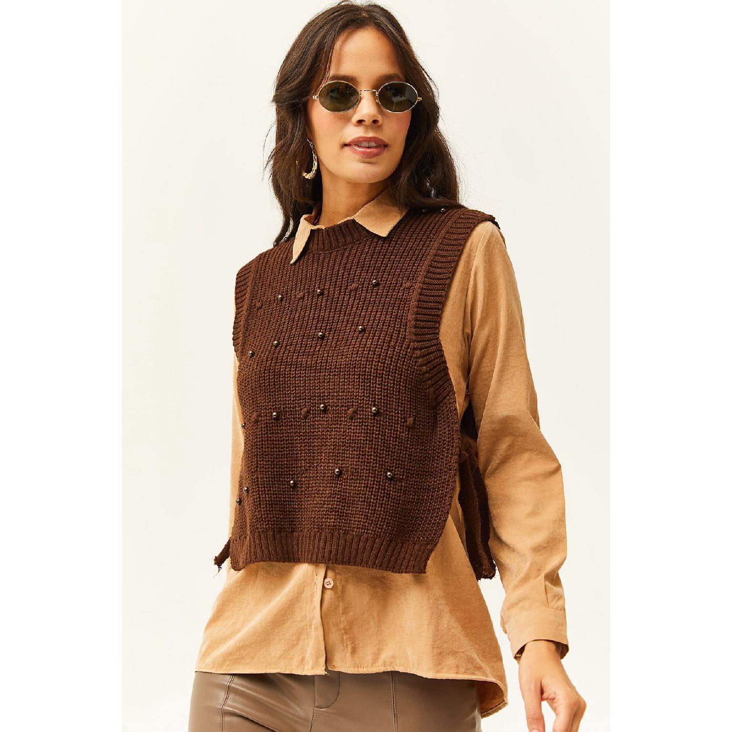Women s Bitter Brown Side Tie Pearl Garnished Knitwear Sweater Svt-00000024 Standart коричневый
Women s Bitter Brown Side Tie Pearl Garnished Knitwear Sweater Svt-00000024 Standart коричневый