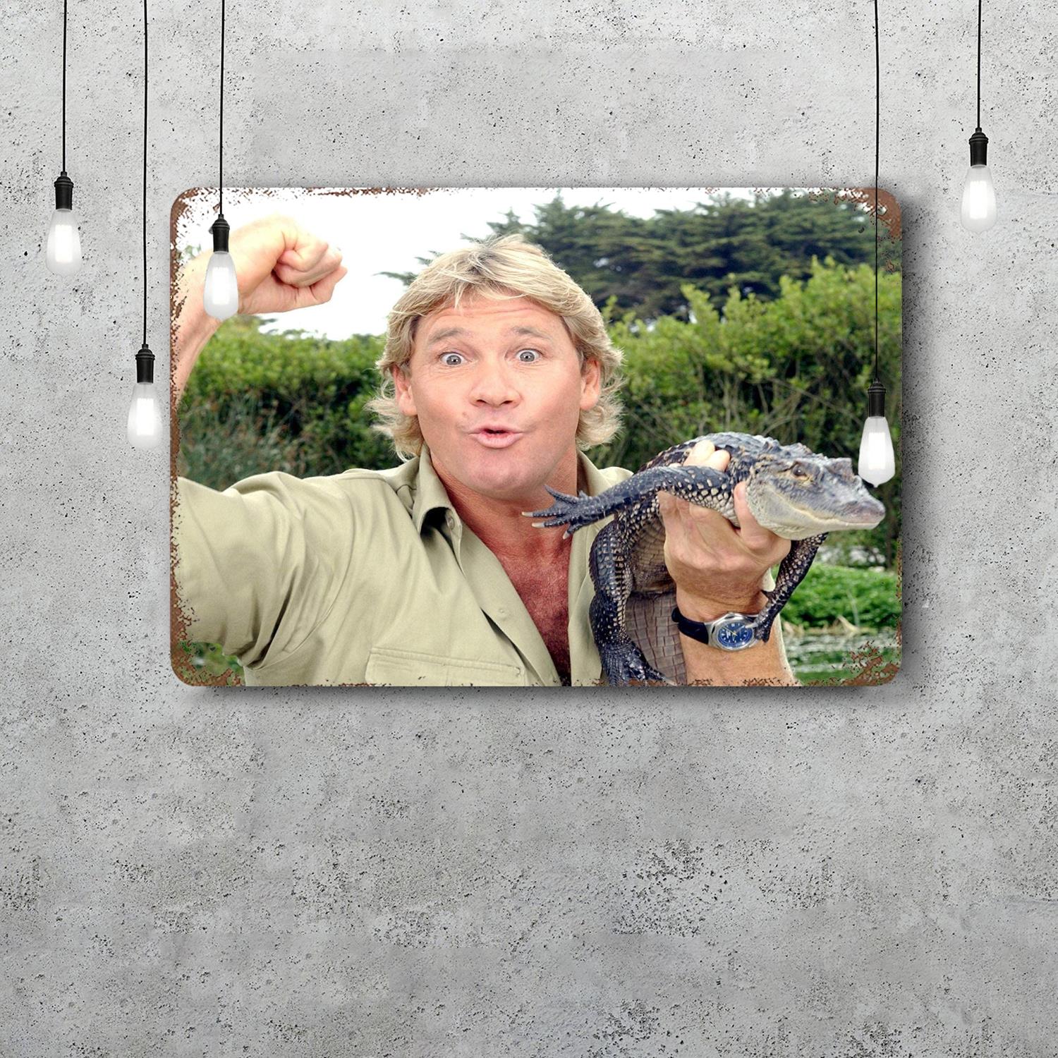 steve irwin TV host Retro Vintage Tin Sign Poster Decorative Plaque Metal Plate Wall Decor 20x30cm(7.8x11.8inch)
steve irwin TV host Retro Vintage Tin Sign Poster Decorative Plaque Metal Plate Wall Decor 20x30cm(7.8x11.8inch)