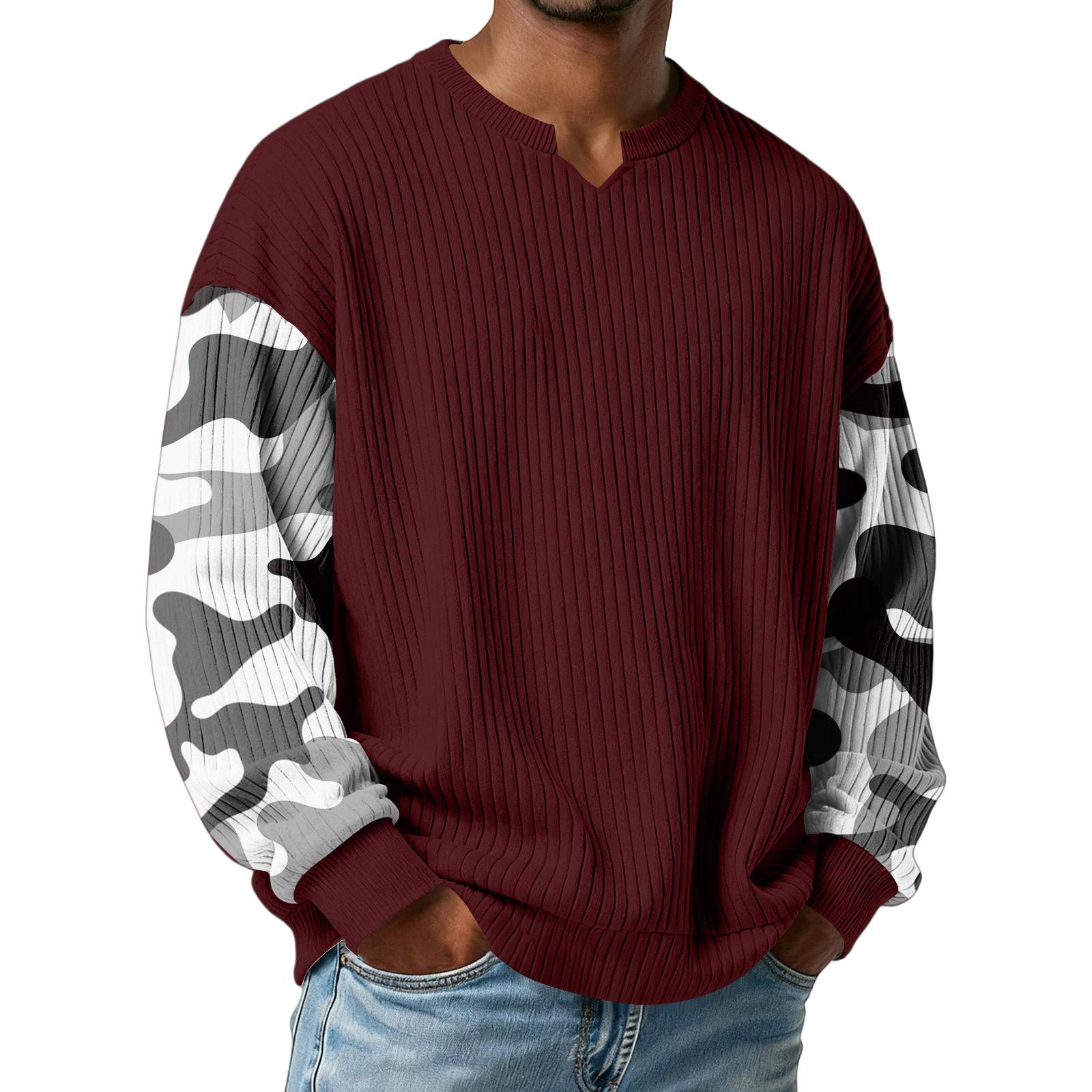 Men s Camouflage Stylish V-Neck Ribbed Textured Long-Sleeve T-Shirt XL винний
Men s Camouflage Stylish V-Neck Ribbed Textured Long-Sleeve T-Shirt XL винний