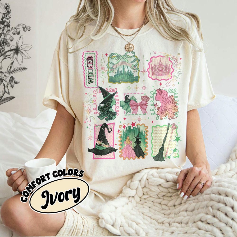 Vintage Wicked Stamps Print Comfort Shirt Defying Gravity Tshirt Dark Acedemia Gift for Bookish Unisex Y2K Casual Streetwear S
Vintage Wicked Stamps Print Comfort Shirt Defying Gravity Tshirt Dark Acedemia Gift for Bookish Unisex Y2K Casual Streetwear S
